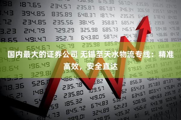 国内最大的证券公司 无锡至天水物流专线：精准高效，安全直达
