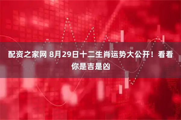 配资之家网 8月29日十二生肖运势大公开！看看你是吉是凶